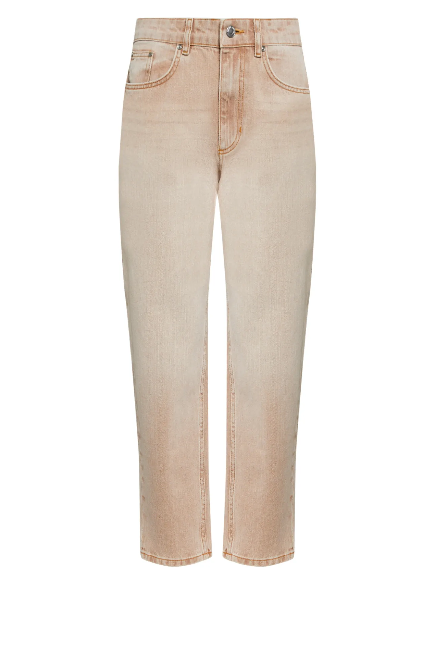 Beżowe jeansy barrel