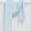 Błękitny szal z lnu