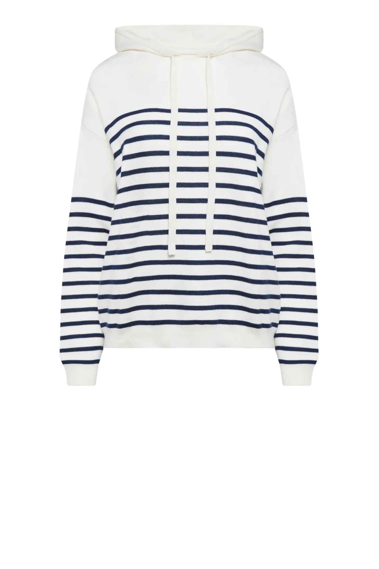 Bluza z kapturem w granatowe paski