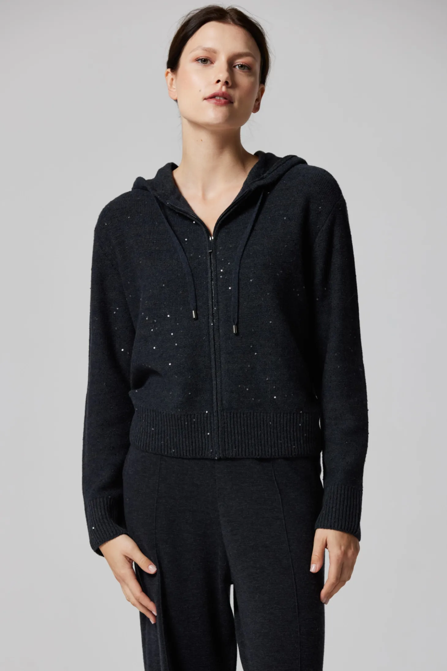 Bluza z kapturem z wełną merynosową