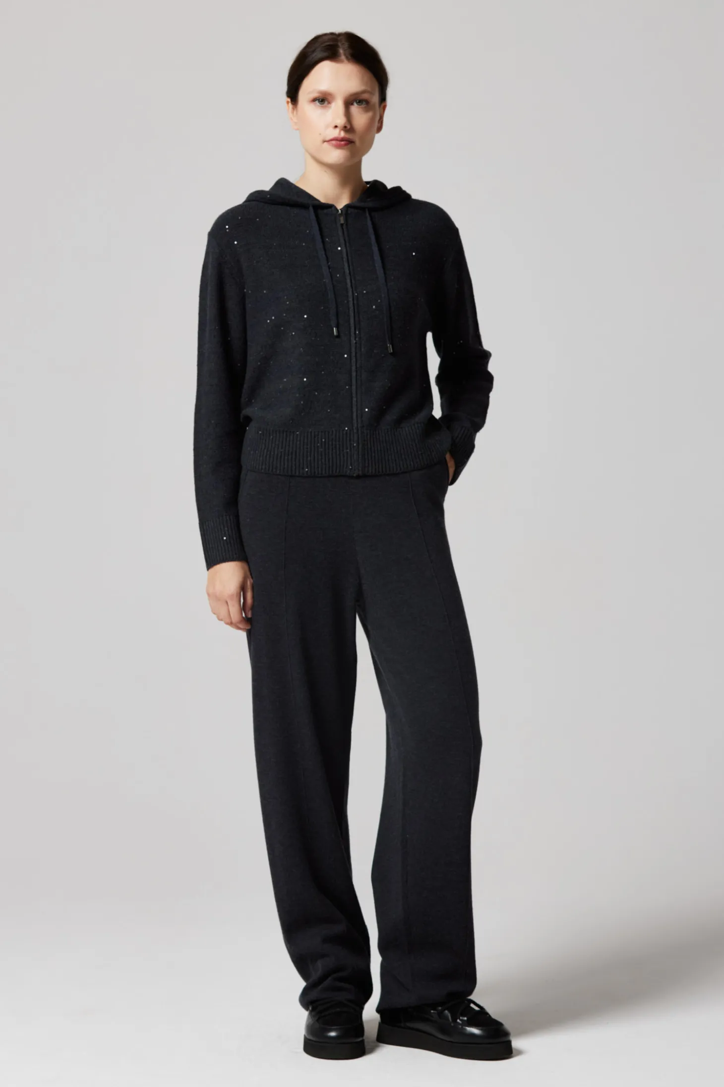 Bluza z kapturem z wełną merynosową