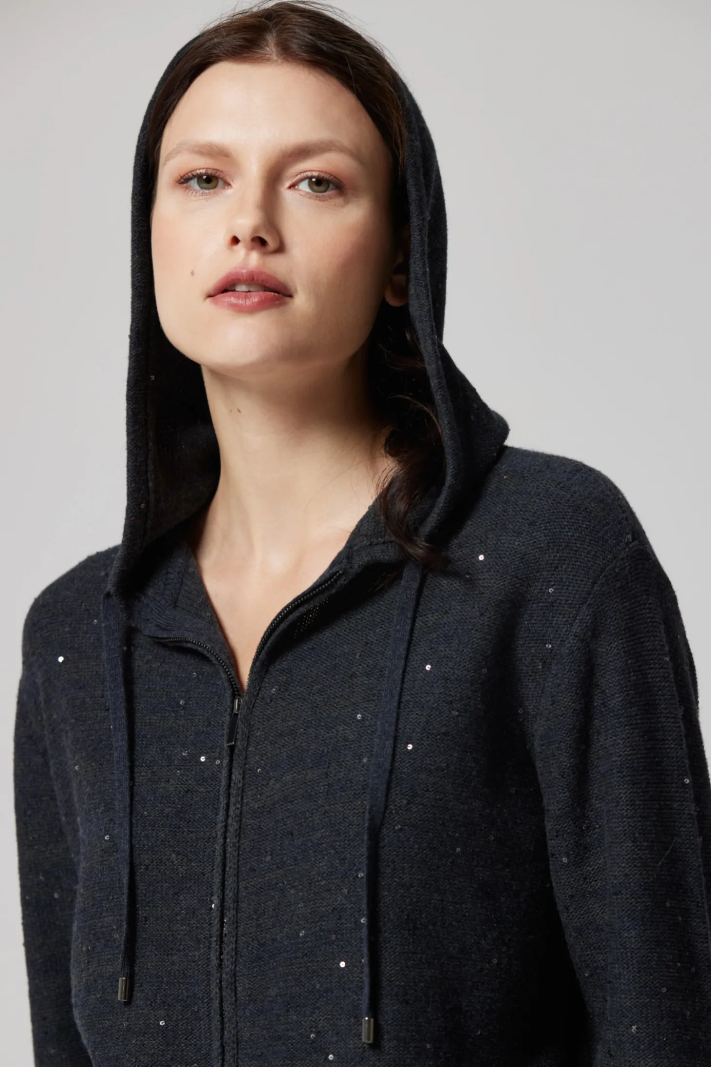 Bluza z kapturem z wełną merynosową