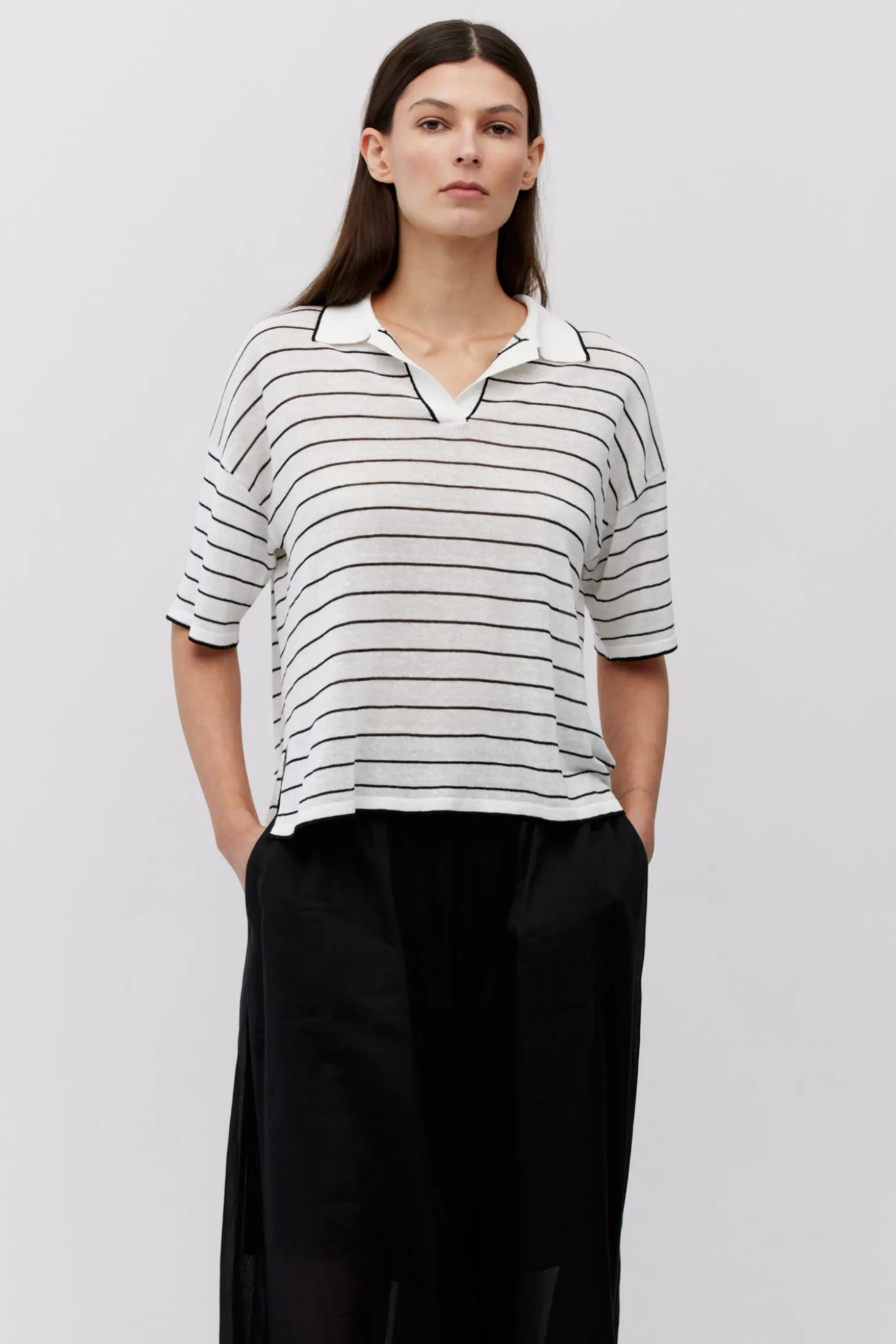 Bluzka polo w paski