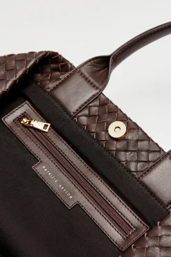 Brązowa pleciona torba shopper