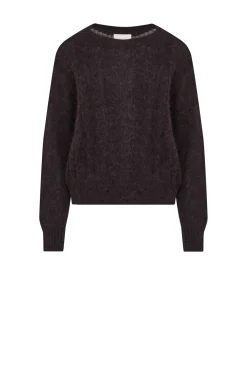Brązowy sweter z wełną alpaki