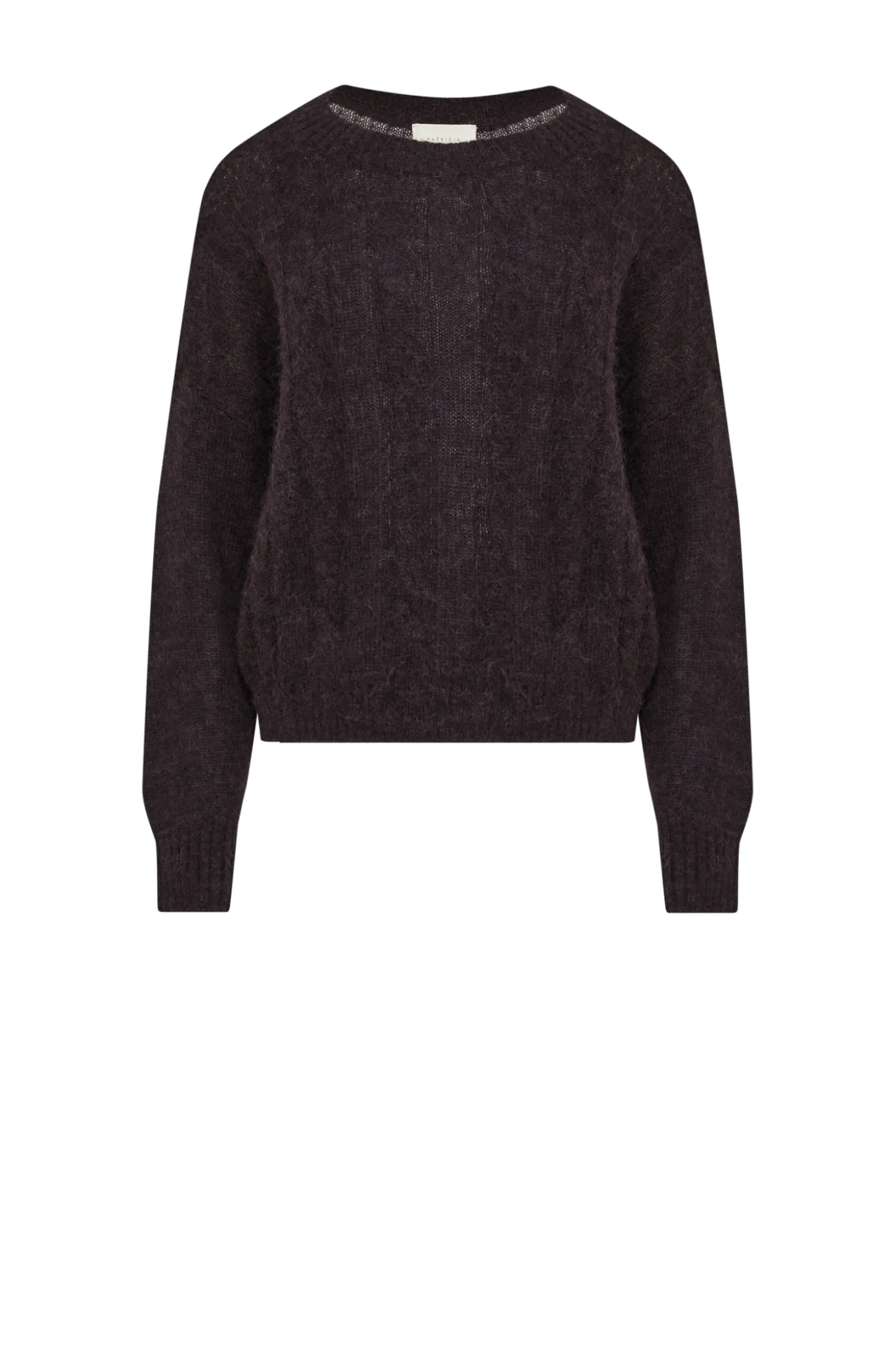 Brązowy sweter z wełną alpaki
