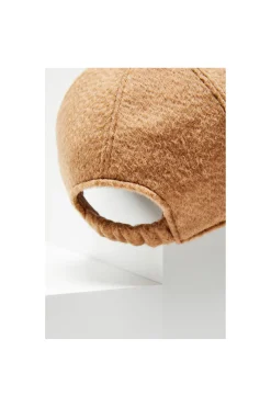 Camelowa czapka z daszkiem z wełny wielbłądziej