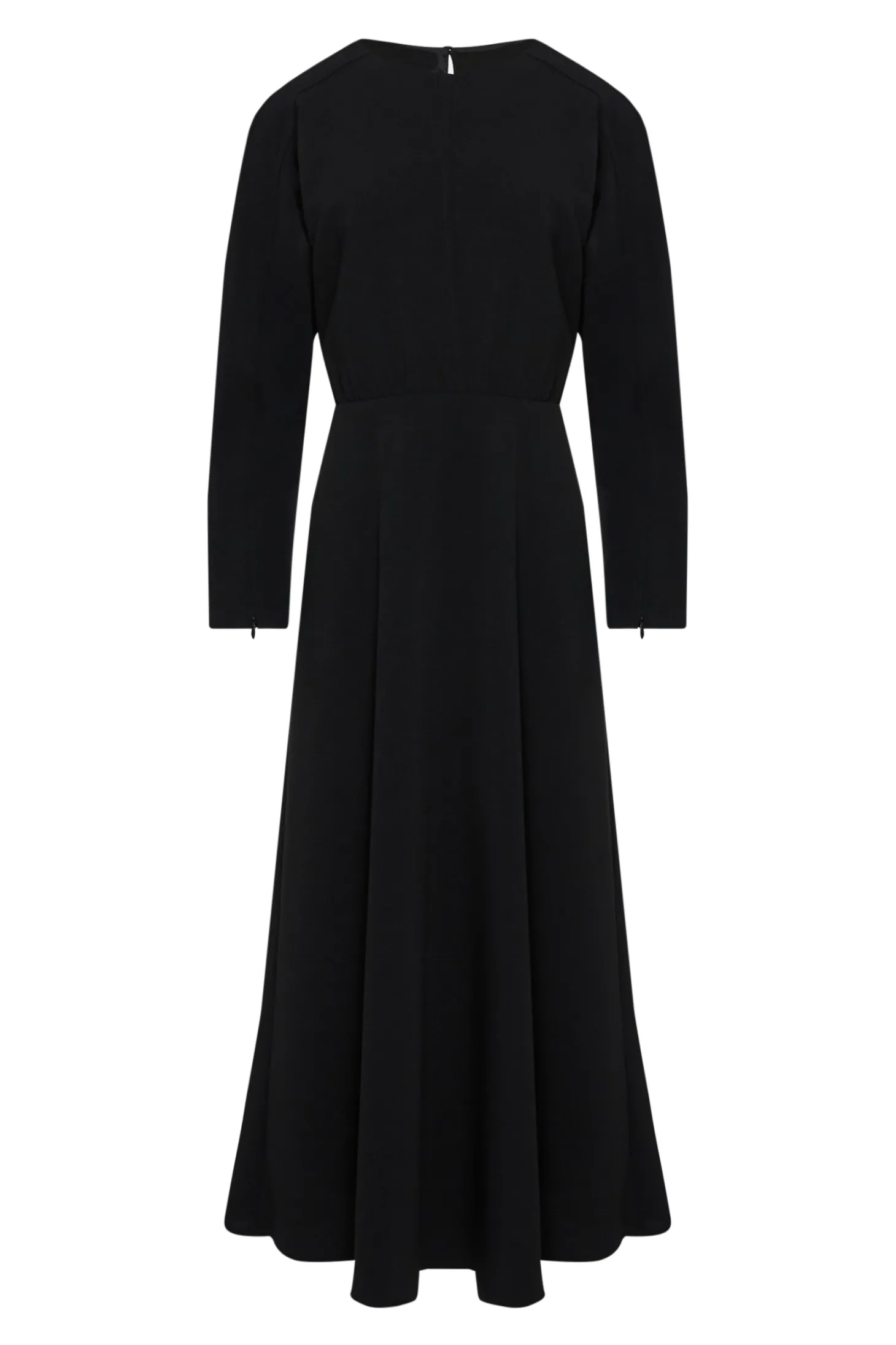 Czarna sukienka midi z rękawem kimono