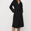 Czarny płaszcz 100% kaszmir Izabelle Luxury Line