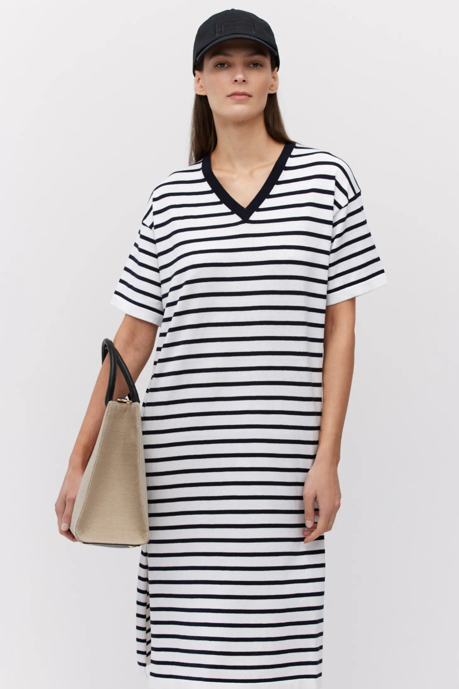 Sukienka tuba w paski