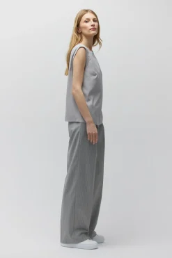 Szara bluzka z jedwabiu