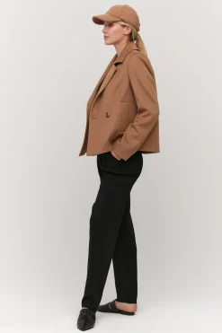 Wełniana kurtka camel 100% wełna wielbłądzia